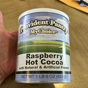 Long Term Raspberry Hot Cocoa, 1 Lb 6 Oz can.  Sustainable food